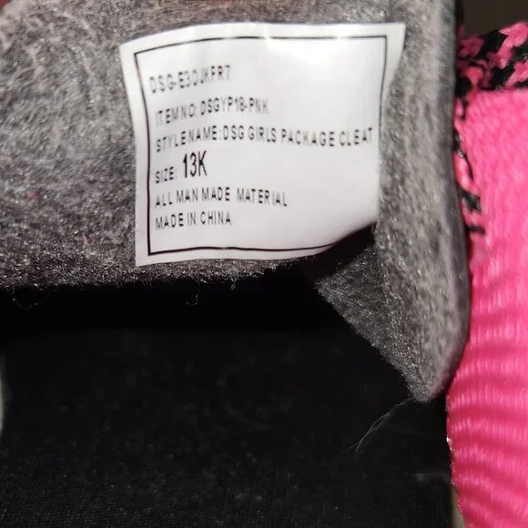 DSG Pink and Silver Soccer Cleats  Girls Size 13 - Picture 8 of 15